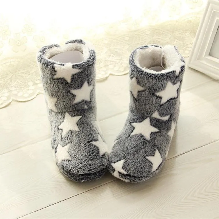 Cozy Winter Suede Cotton Slippers with Thick Sole for Women