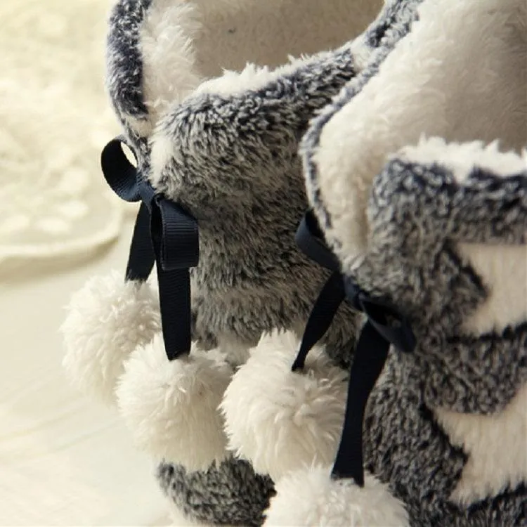 Cozy Winter Suede Cotton Slippers with Thick Sole for Women