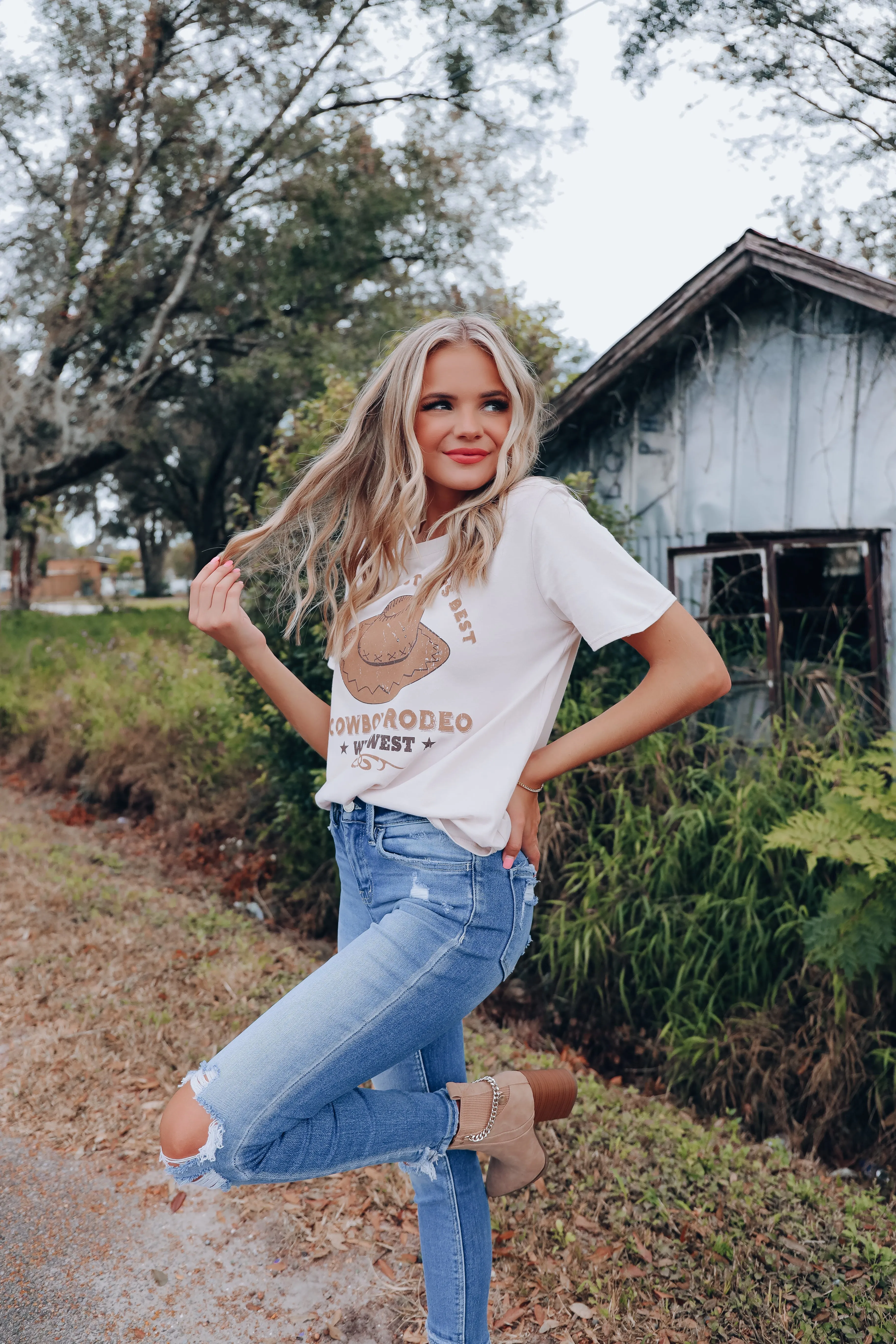 Wild West At It's Best Graphic Tee - Sand
